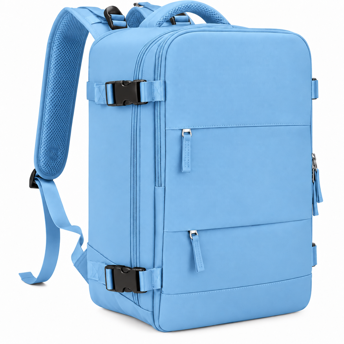 Mochila de viaje con compartimentos para portátil y zapatos — color azul-claro [ca-cor:azul-claro] [ca-quadro:01-principal]