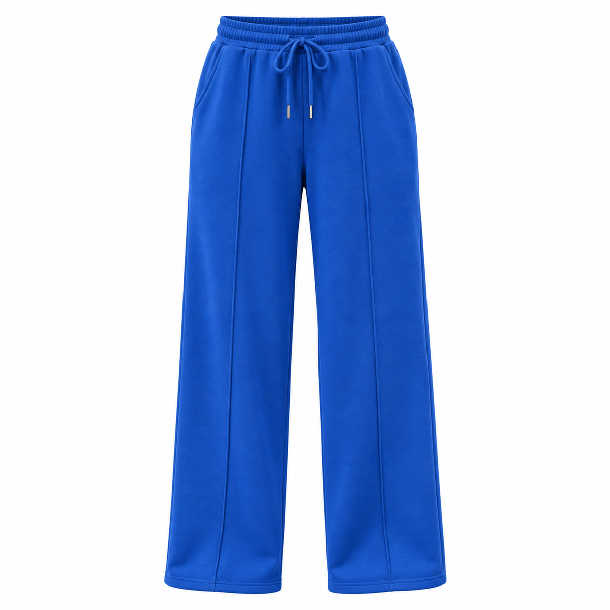 Jogger Bota Recta — tela perchada y ajuste relajado — color azul-rey [ca-cor:azul-rey]