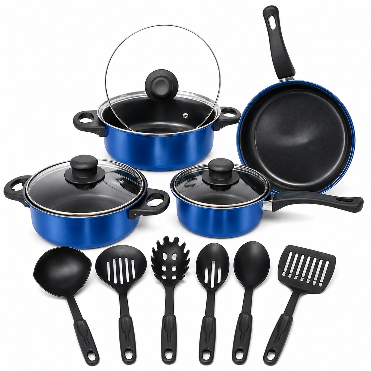 Set de Ollas y Utensilios 13 Piezas — mango ergonómico — imagen 6