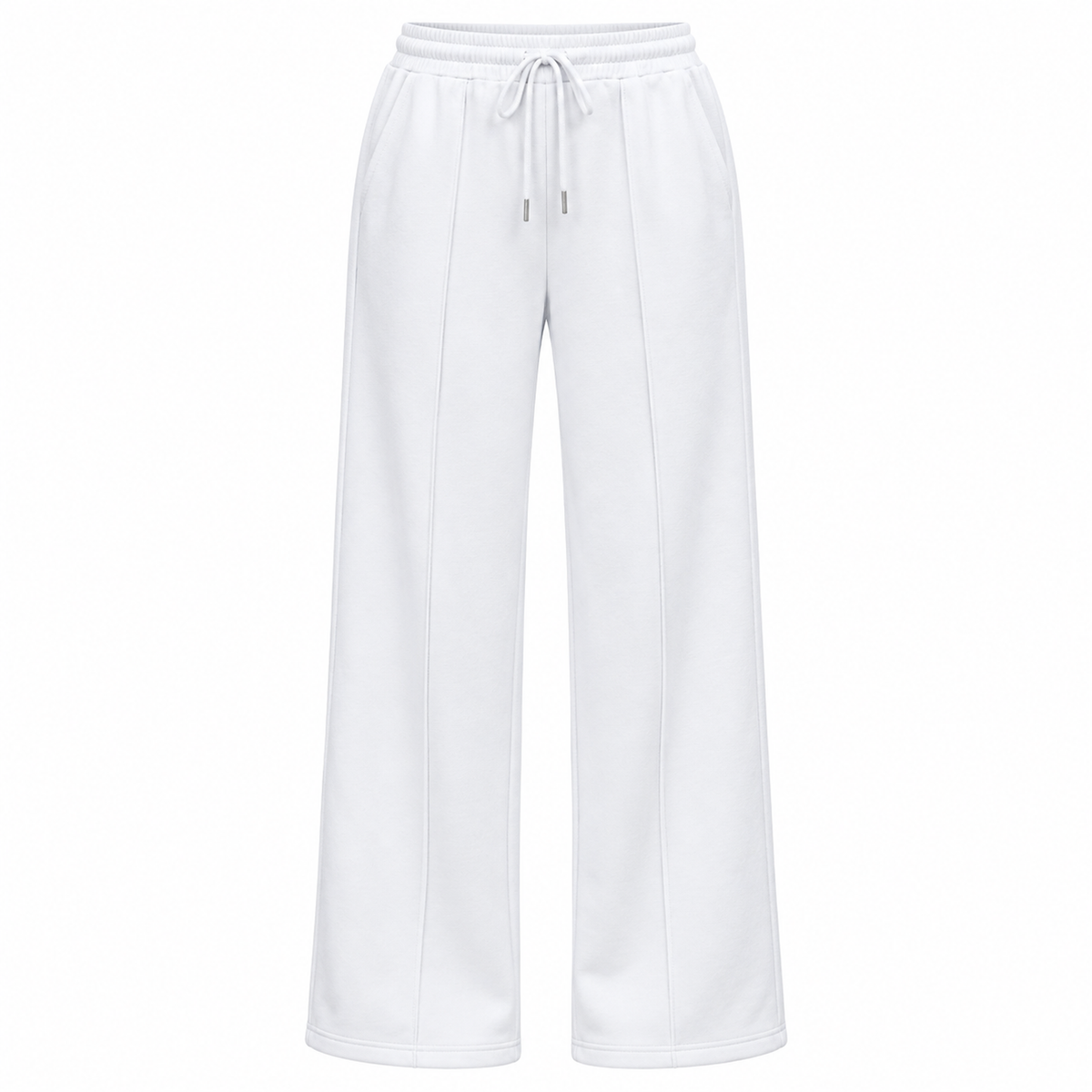 Jogger Bota Recta — tela perchada y ajuste relajado — color blanco [ca-cor:blanco]