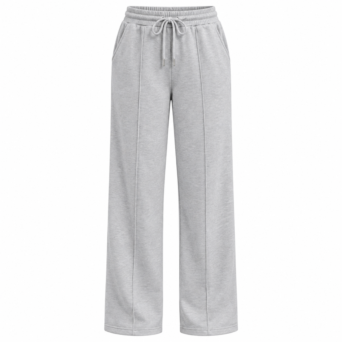 Jogger Bota Recta — tela perchada y ajuste relajado — color gris-claro [ca-cor:gris-claro]