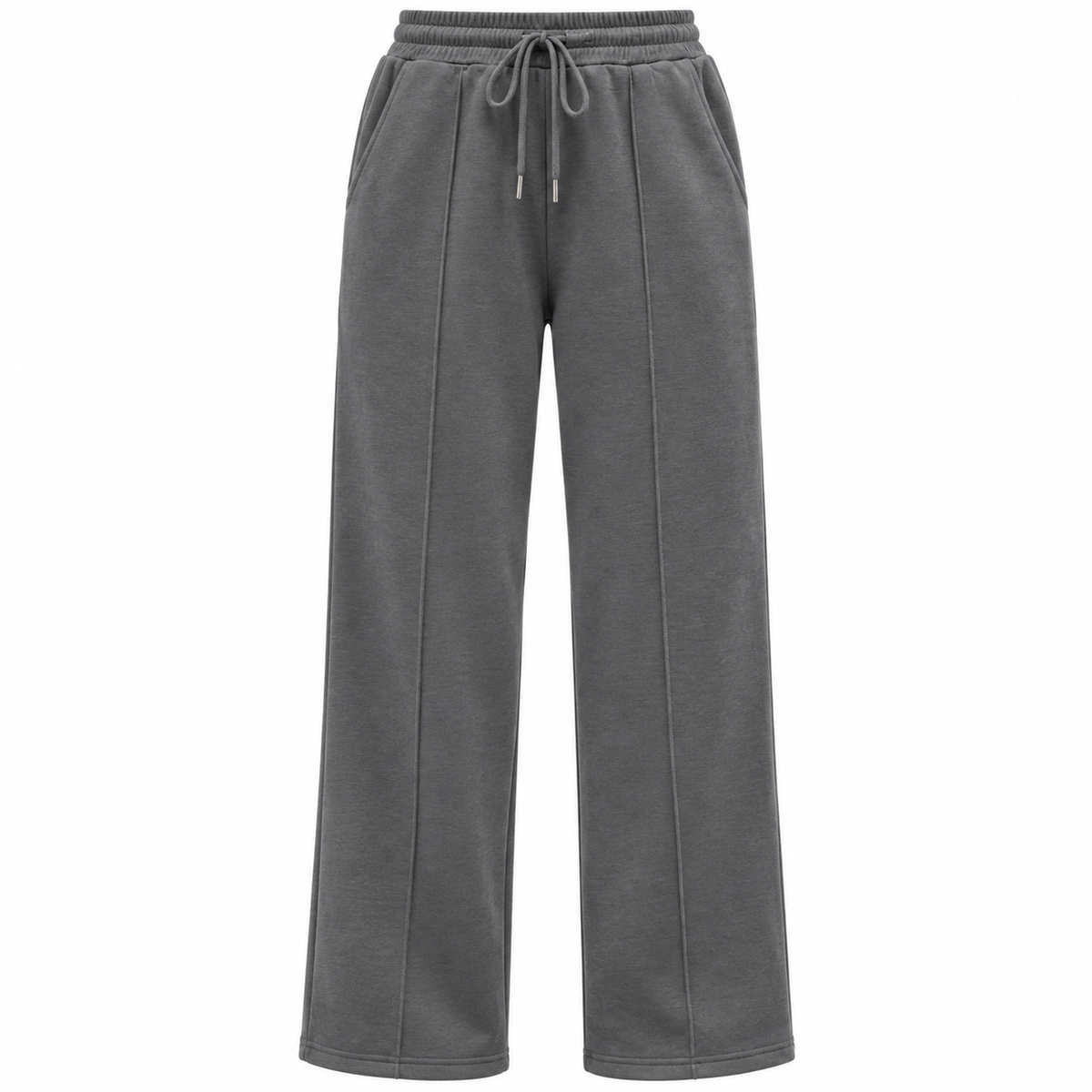 Jogger Bota Recta — tela perchada y ajuste relajado — color gris-oscuro [ca-cor:gris-oscuro]