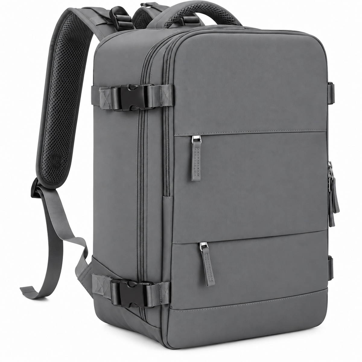 Mochila de viaje con compartimentos para portátil y zapatos — color gris [ca-cor:gris] [ca-quadro:01-principal]
