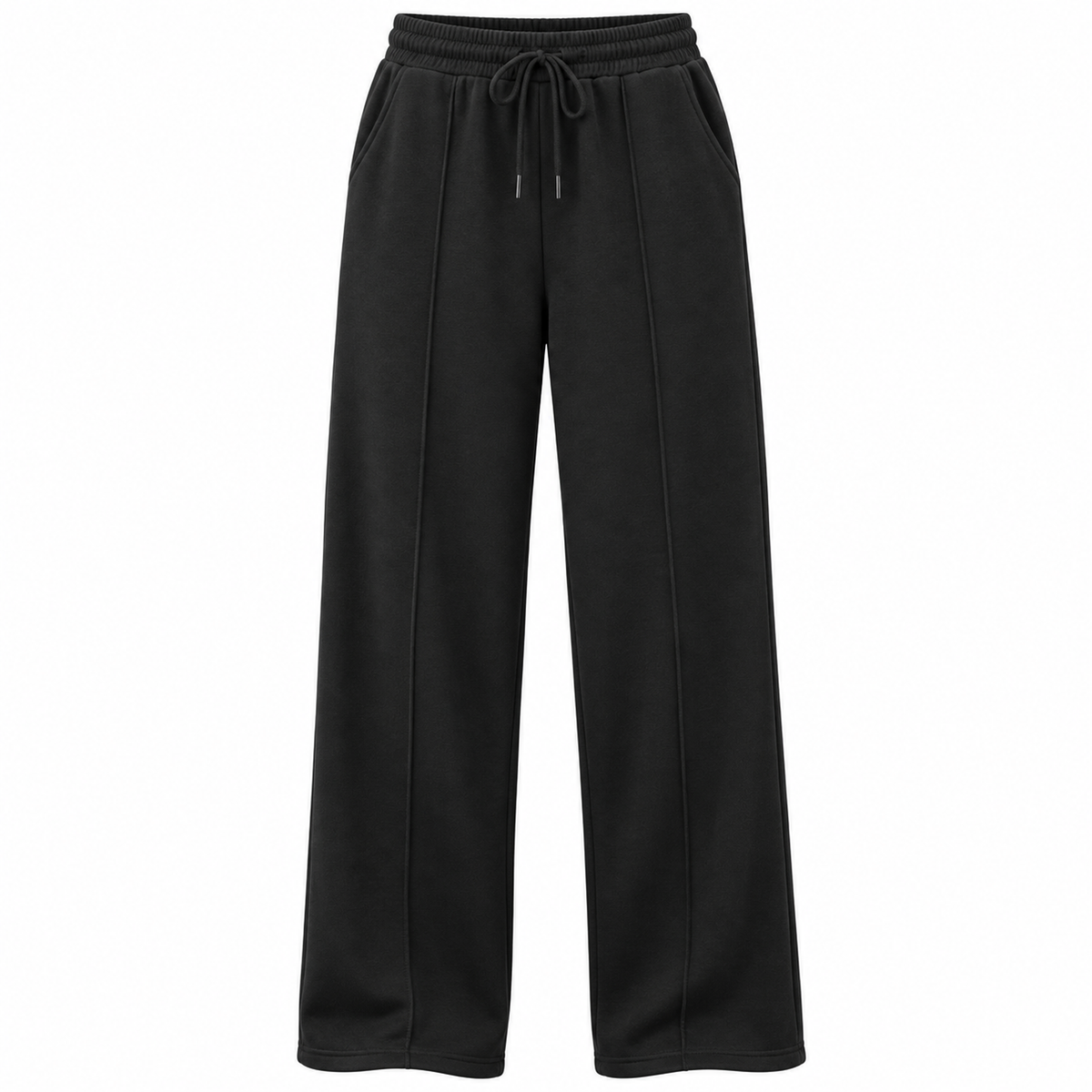 Jogger Bota Recta — tela perchada y ajuste relajado — color negro [ca-cor:negro]