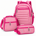 Morral tipo Totto 3 en 1 con lonchera y cartuchera — color rosado-fucsia [ca-cor:rosado-fucsia] [ca-quadro:01-principal]