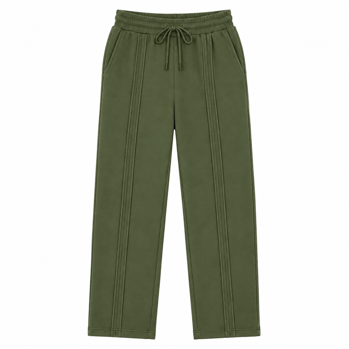 Pantalón Jogger de Dama — 3 pespuntes y tallas S a 3XL — color verde-militar [ca-cor:verde-militar] [ca-quadro:01-principal]