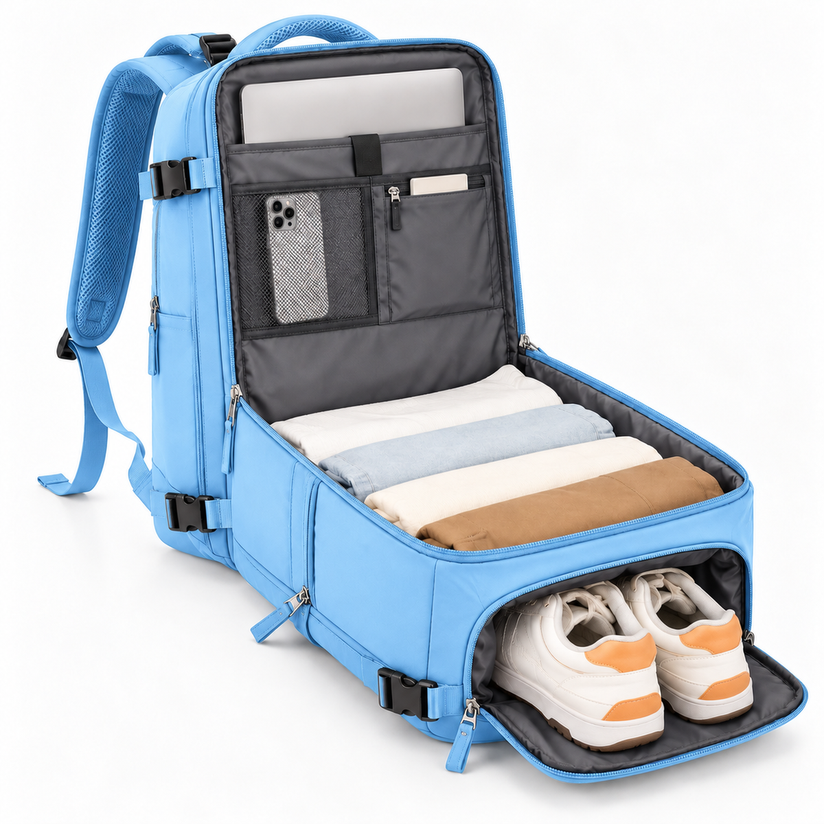 Mochila de Viaje con Compartimentos para Portátil y Zapatos — imagen 26