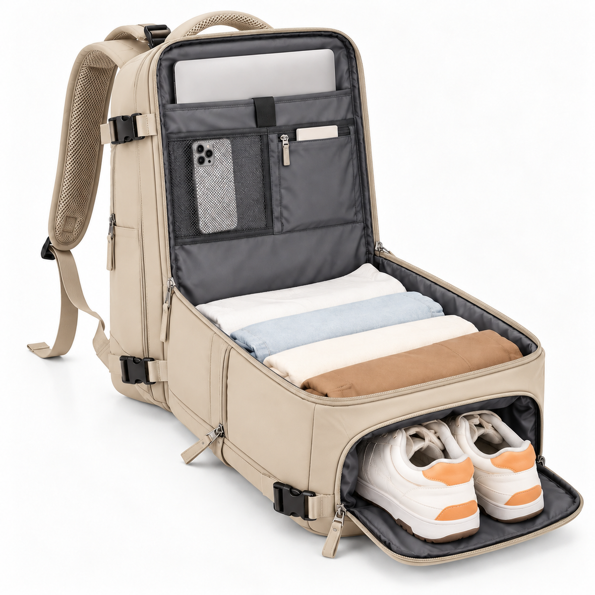 Mochila de Viaje con Compartimentos para Portátil y Zapatos — imagen 29