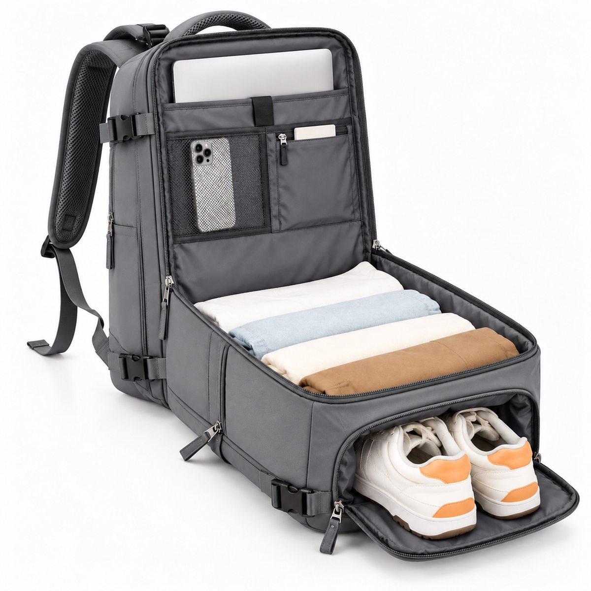 Mochila de Viaje con Compartimentos para Portátil y Zapatos — imagen 30