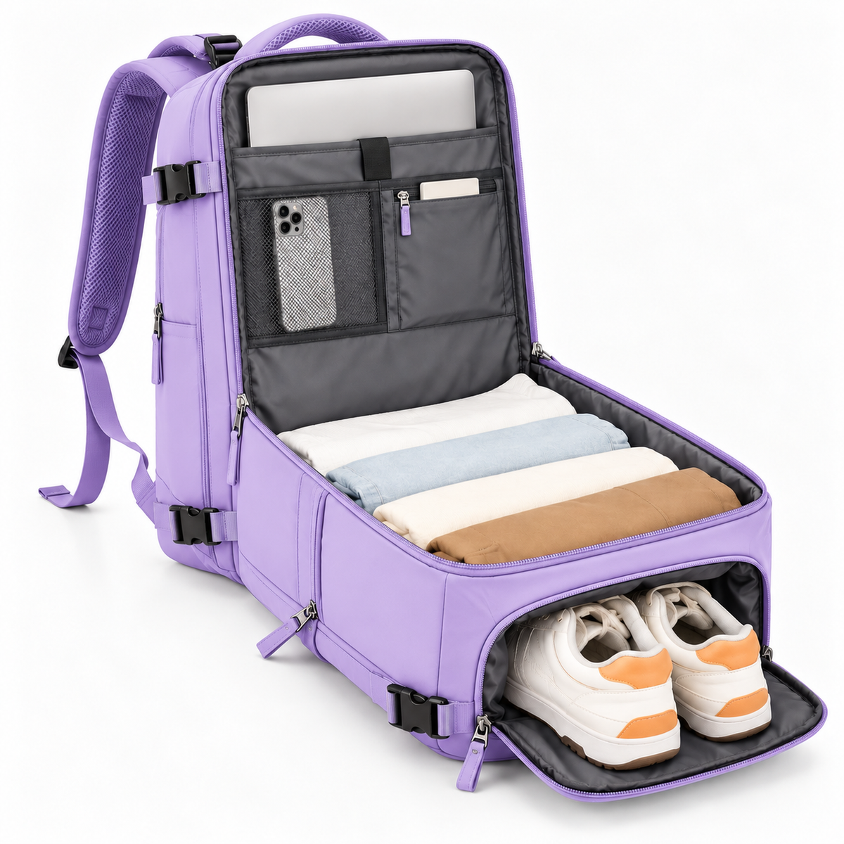 Mochila de Viaje con Compartimentos para Portátil y Zapatos — imagen 31