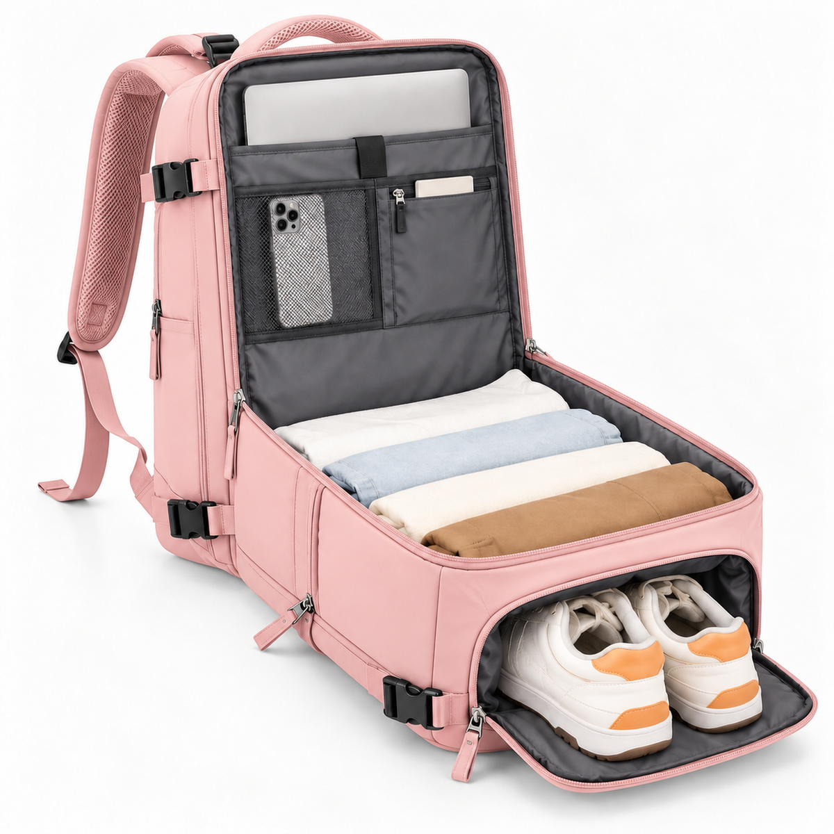 Mochila de Viaje con Compartimentos para Portátil y Zapatos — imagen 33