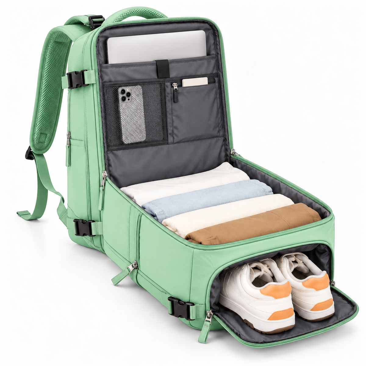 Mochila de Viaje con Compartimentos para Portátil y Zapatos — imagen 34