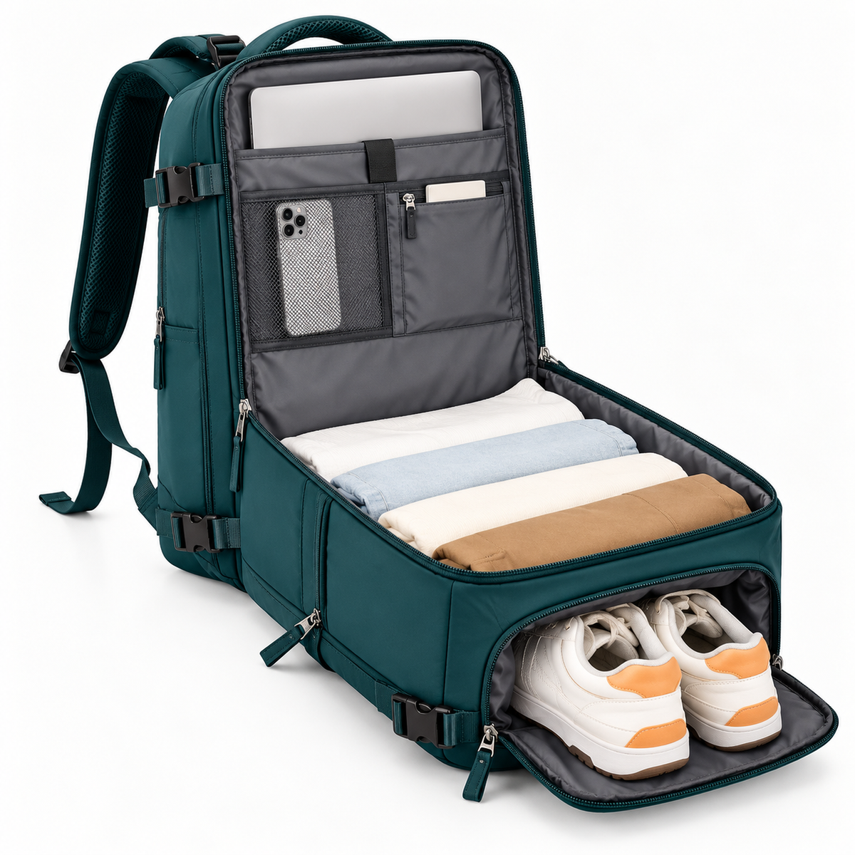 Mochila de Viaje con Compartimentos para Portátil y Zapatos — imagen 35
