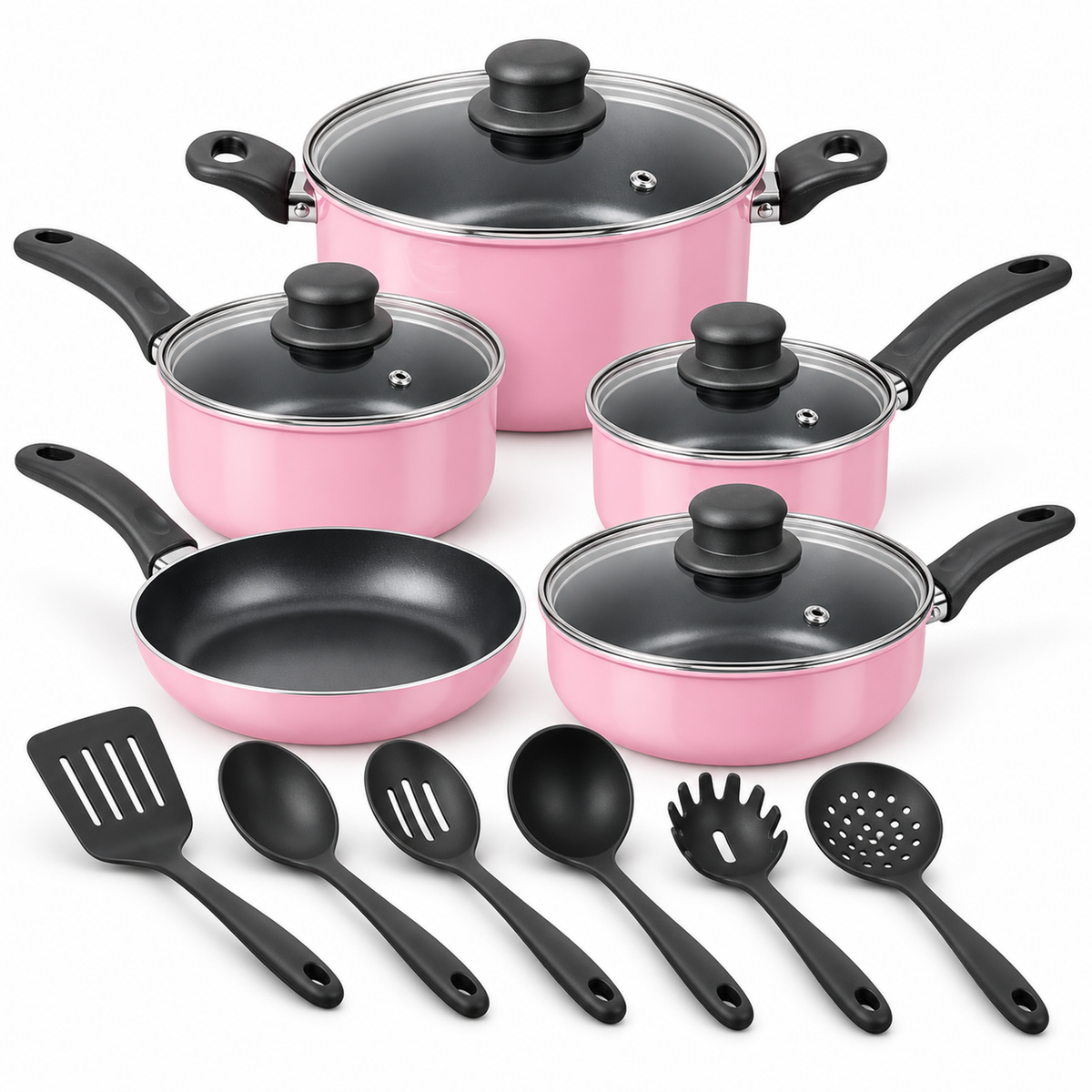 Set de Ollas y Utensilios 13 Piezas — mango ergonómico — imagen 25