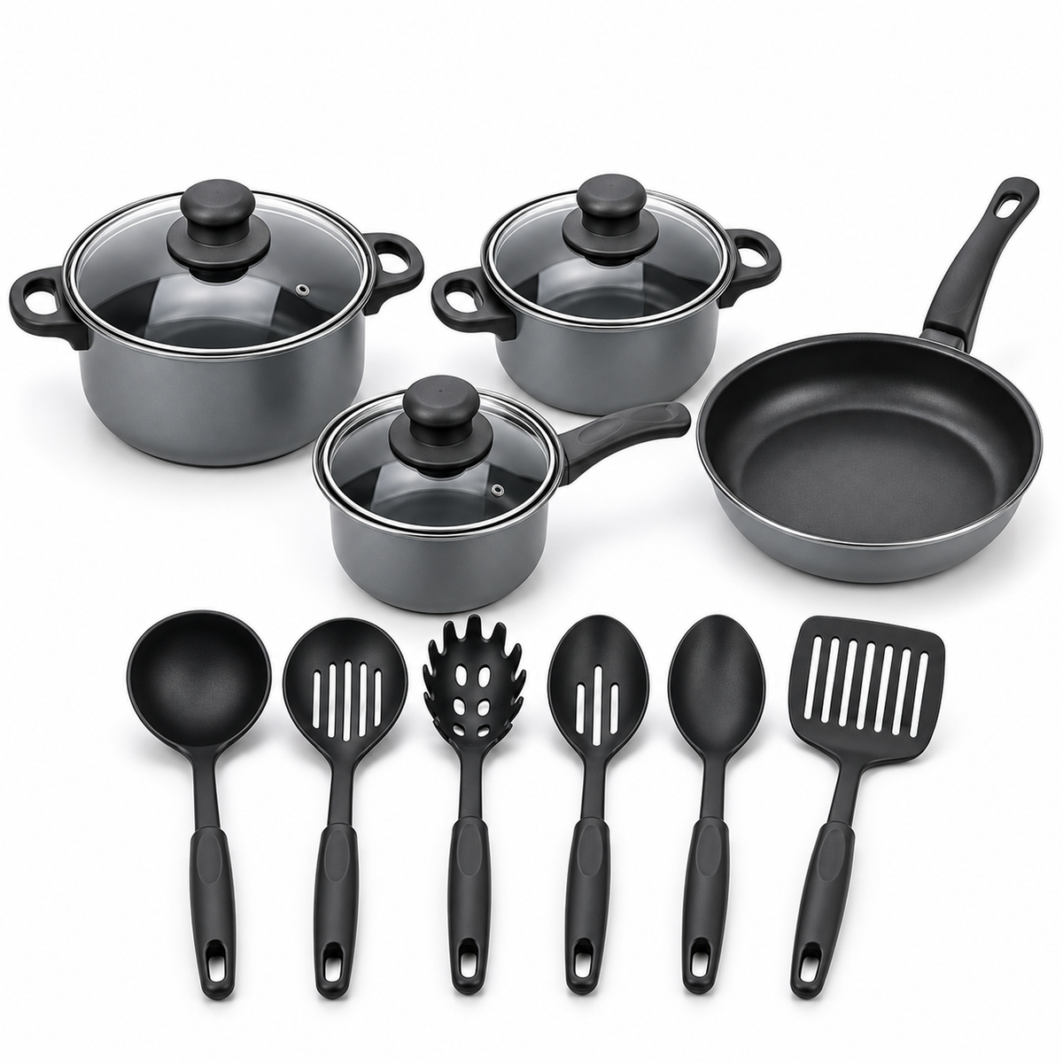 Set de Ollas y Utensilios 13 Piezas — mango ergonómico — imagen 27