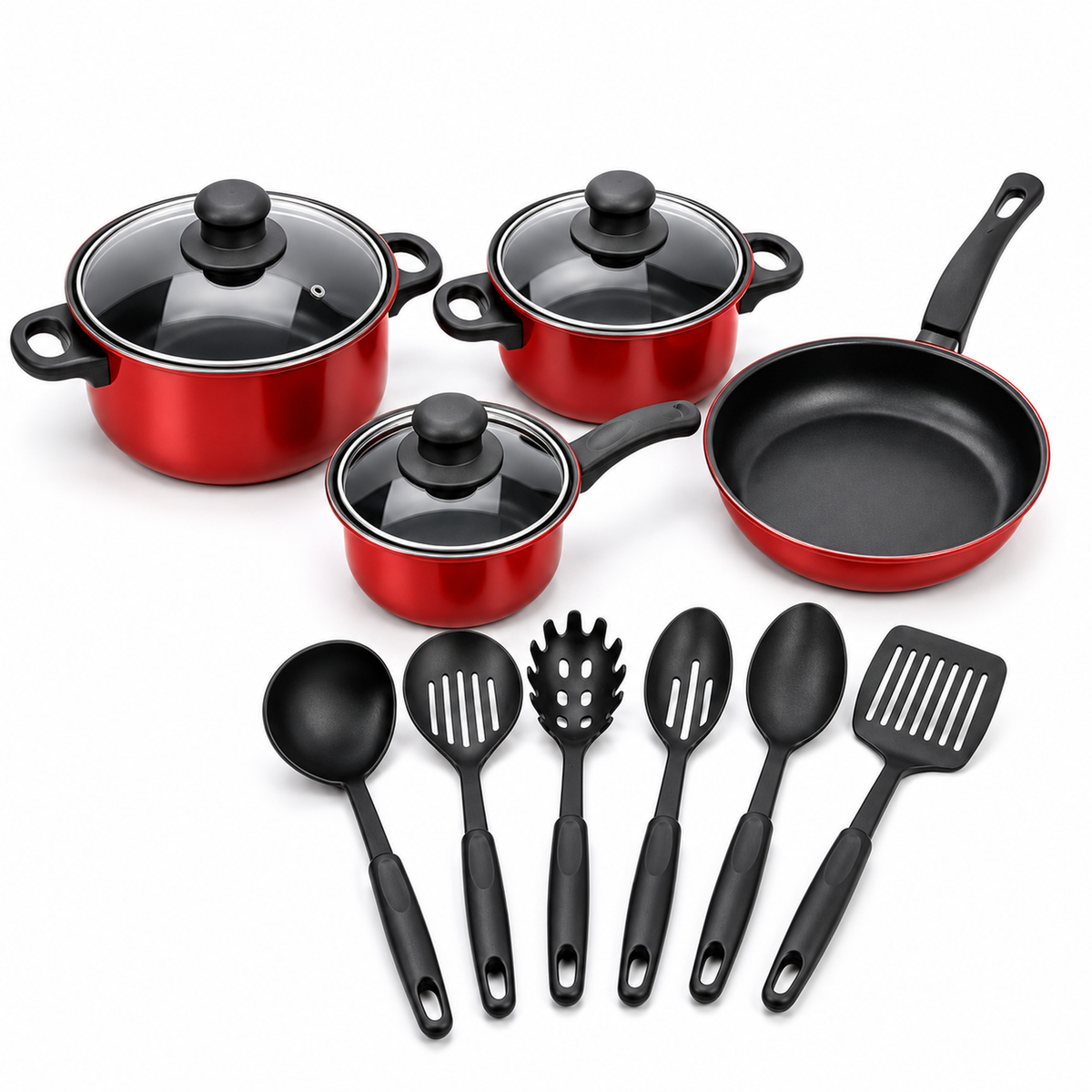 Set de Ollas y Utensilios 13 Piezas — mango ergonómico — imagen 29