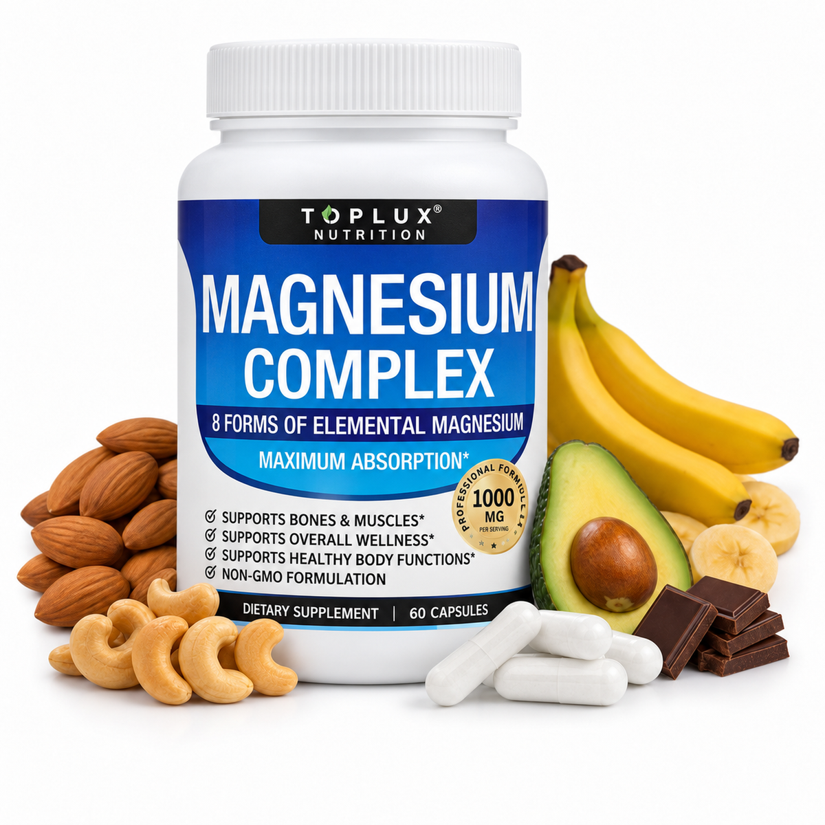 Magnesium Complex — 8 formas de magnesio, 1000 mg por porción