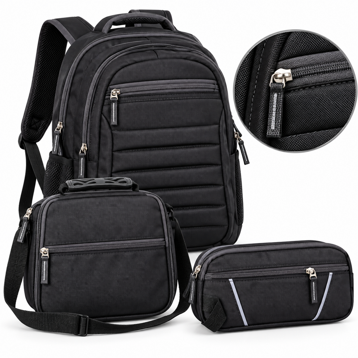 Morral tipo Totto 3 en 1 con lonchera y cartuchera