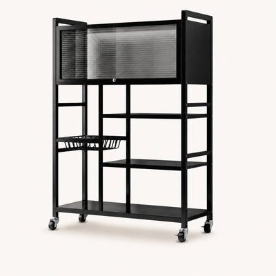 Estante de Cocina 5 Niveles con Persiana y Ruedas