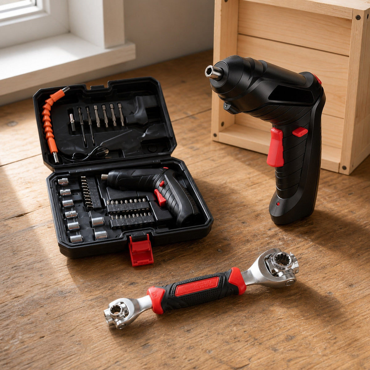 Llave 48 en 1 + Destornillador Eléctrico 47 Piezas — imagen 2