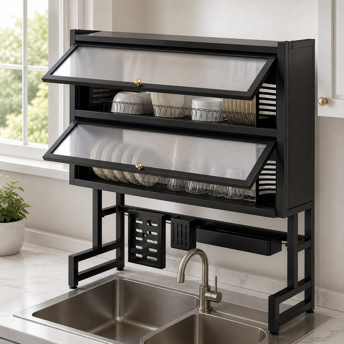 Escurridor Loza 85 cm con Tapa 2 Niveles — imagen 3