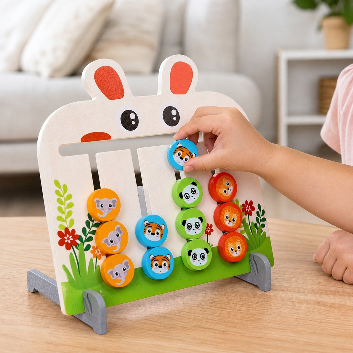 Juego Didáctico de Animales Montessori — madera y tarjetas de secuencia