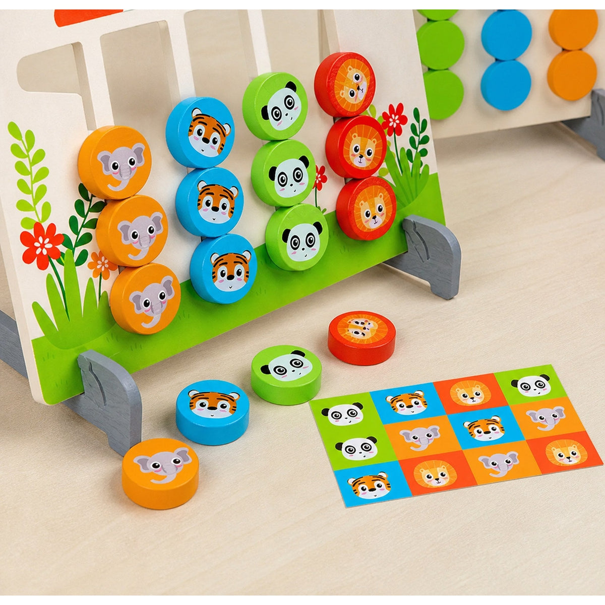 Juego Didáctico de Animales Montessori — madera y tarjetas de secuencia