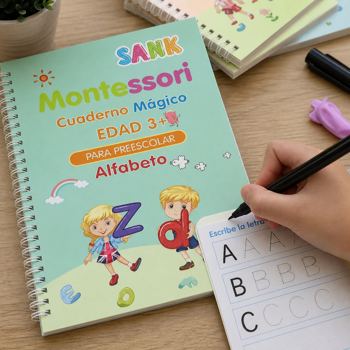 Libros Montessori de Caligrafía — 4 tomos de 64 páginas