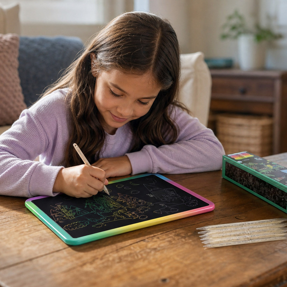 Pizarra Mágica LCD 12" + Rollo de Póster para Dibujar