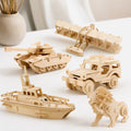 10 Rompecabezas 3D en Madera — más de 30 modelos posibles