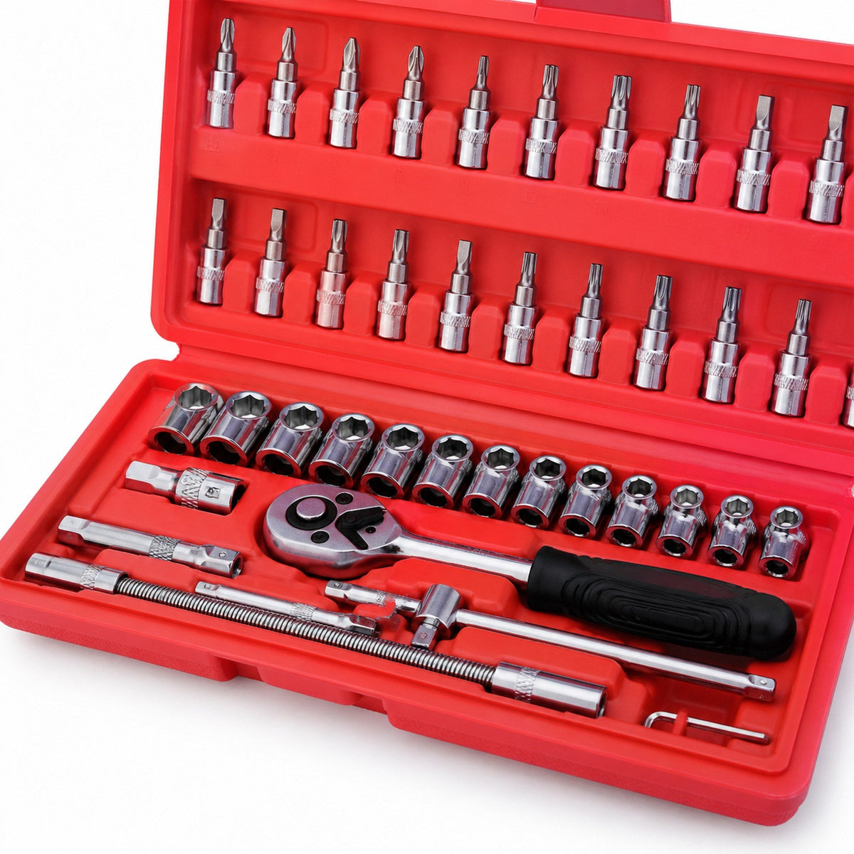 Set de Herramientas 46 Piezas — maletín para el carro y la casa