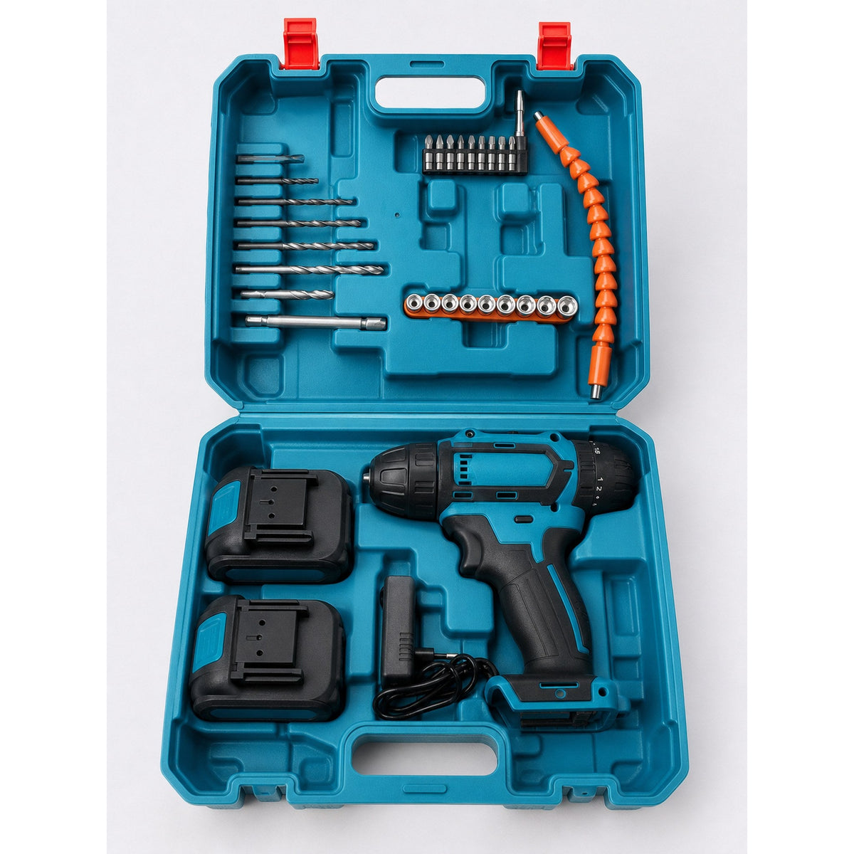 Taladro Inalámbrico 24V — kit de 35 piezas con maletín — imagen 1