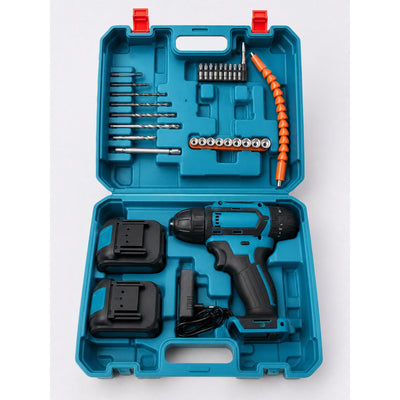 Taladro Inalámbrico 24V — kit de 35 piezas con maletín