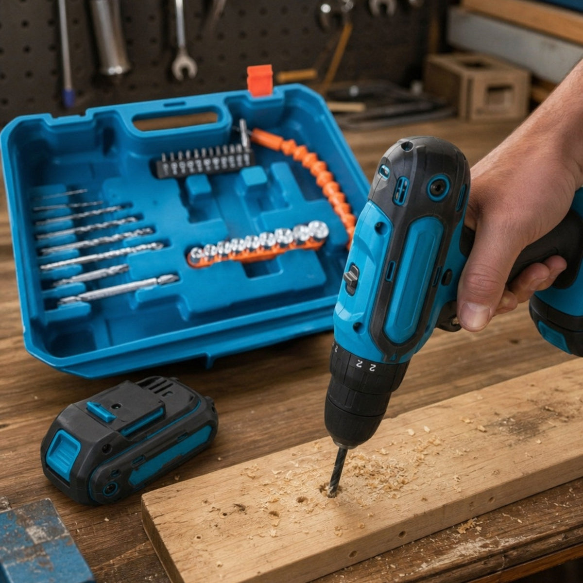 Taladro Inalámbrico 24V — kit de 35 piezas con maletín