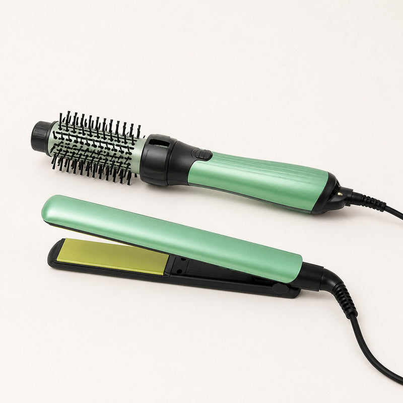 Combo Plancha + Cepillo Secador — iones negativos