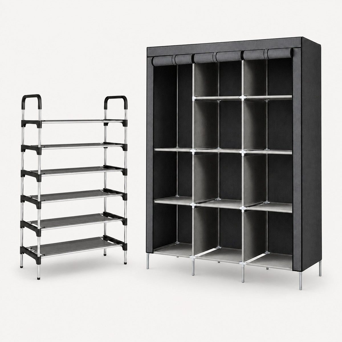 Combo Clóset de Tela 88130 + Zapatero 6 Niveles — imagen 1