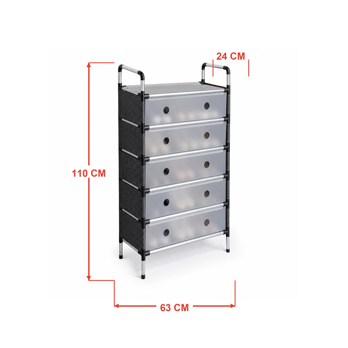 Zapatero 6 Niveles con Cubierta Antipolvo — 110 cm de alto — imagen 6